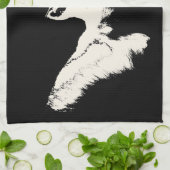 Serviette Husky Chien Husky Malamute Serviette de  (Plié)