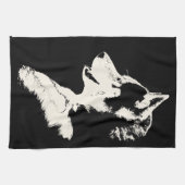 Serviette Husky Chien Husky Malamute Serviette de  (Horizontal)