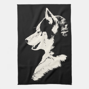 Serviette Husky Chien Husky Malamute Serviette de