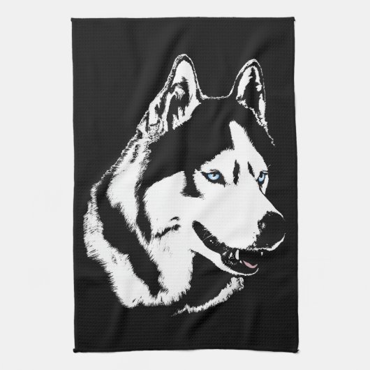 Serviette Husky Chien Husky Malamute traîneau Chie (Vertical)