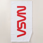 Serviette Iconique de plage Circa de la NASA (blan (Devant)
