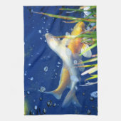 serviette japonaise koi carp pond (Vertical)