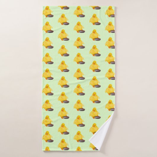 Serviette Jaune Baignoire - Vos Couleurs (Serviette de bain)