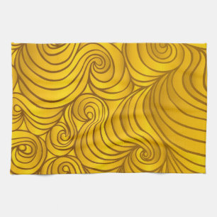 Serviette jaune d'or de remous