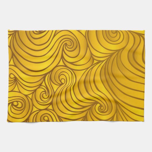 Serviette jaune d'or de remous (Horizontal)