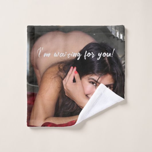 Serviette / Je vous attends (Gant de toilette)