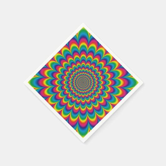 Serviette jetable Tie Dye psychédélique (Coin)