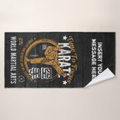 Serviette Karaté Personnalisée - Il Est Temps De S (Serviette de bain)