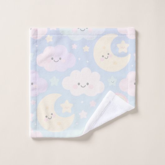 Serviette Kawaii Ciel Pastel (Gant de toilette)