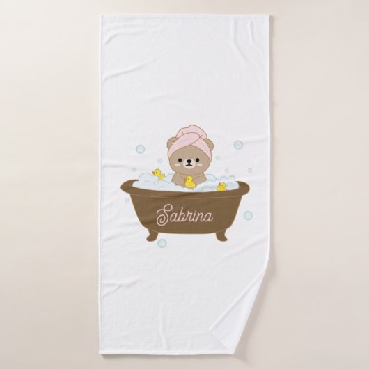 Serviette Kawaii Ours en Peluche (Serviette de bain)
