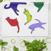 Serviette Kitties colorée (Plié)