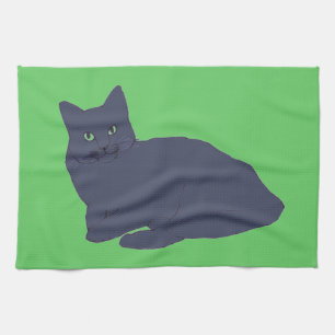 Serviette Kitty grise