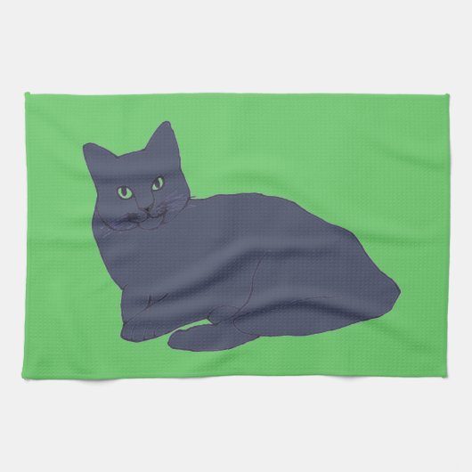 Serviette Kitty grise (Horizontal)