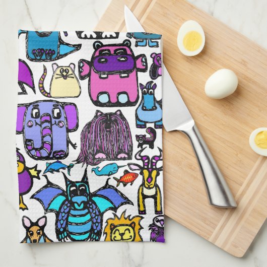 serviette "l'alphabet book" (Quart Plié)