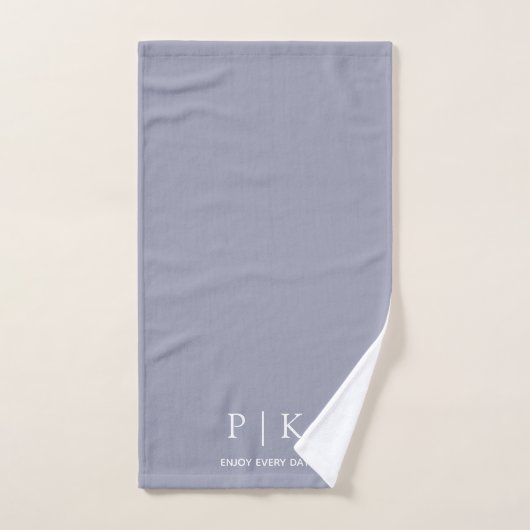 Serviette légère violette avec monogramme de nom p (Serviette à main)