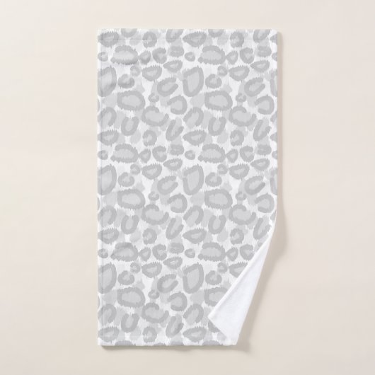 Serviette Léopard De Neige Grise / Poster de anima (Serviette à main)