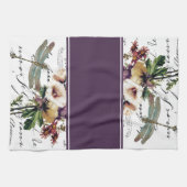 Serviette libellule et fleurs (Horizontal)