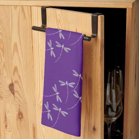 Serviette libellules en vol (Pliage en tiers)