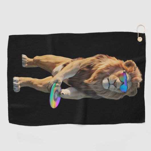 Serviette Lion Disk Golfer (Horizontal)