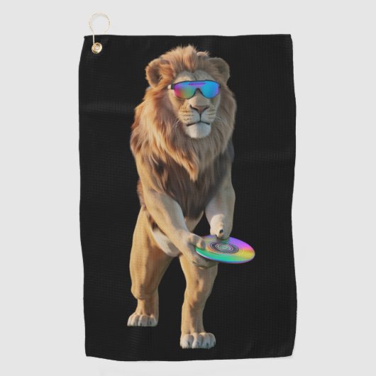 Serviette Lion Disk Golfer (Devant)