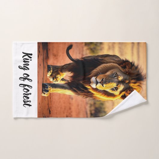 Serviette Lion imprimée (Serviette à main)