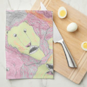 Serviette Lions fractale (Quart Plié)