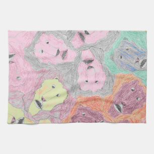 Serviette Lions fractale