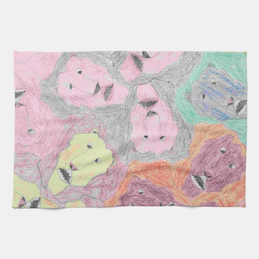 Serviette Lions fractale (Horizontal)