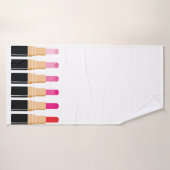 Serviette Lipsticks Rose (Serviette de bain)