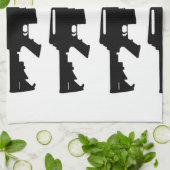 serviette m16 noire et blanche (Plié)