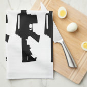 serviette m16 noire et blanche (Quart Plié)