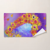 Serviette main Coeur des fleurs (Serviette à main)