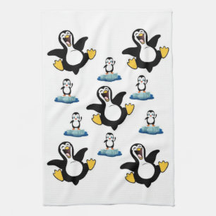 Serviette main de cuisine en pingouin
