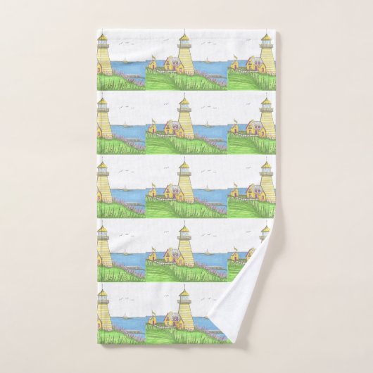 Serviette main du phare jaune (Serviette à main)