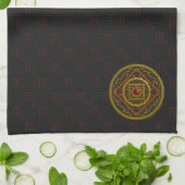 Serviette main Scorpio Mandala (Plié)