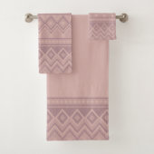 Serviette Mauve Geo (En situation)