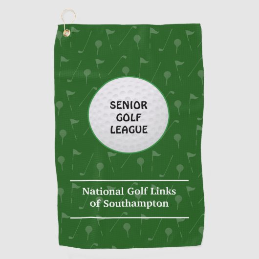 Serviette membre personnalisée du club de golf (Devant)
