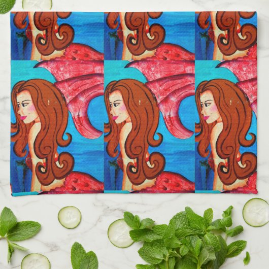 serviette mermaids roux (Plié)