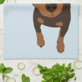 Serviette minimum de portrait de chien de Pin de (Plié)