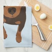 Serviette minimum de portrait de chien de Pin de (Quart Plié)