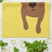 Serviette minimum de portrait de chien de Pin de (Plié)