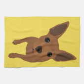 Serviette minimum de portrait de chien de Pin de (Horizontal)
