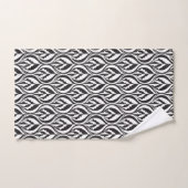Serviette moderne de luxe noir et blanc (Serviette à main)