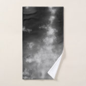 Serviette monochrome gris ciel de nuit (Serviette à main)