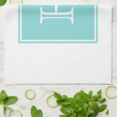 Serviette Monogram Carré Turquoise (Plié)