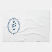 Serviette Monogramme Blue Country Kitchen (Horizontal)