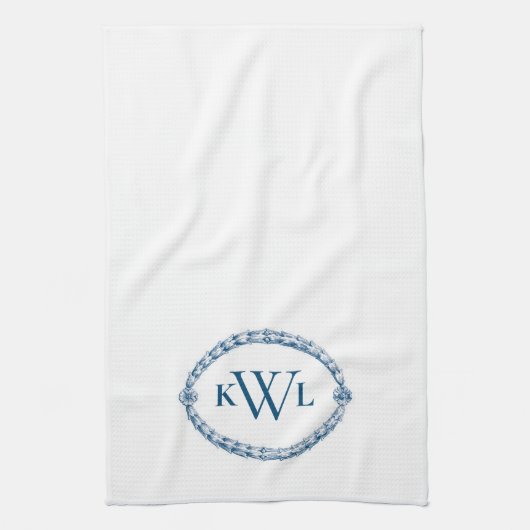 Serviette Monogramme Blue Country Kitchen (Vertical)
