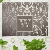 Serviette Monogramme Brown et élégante (Plié)