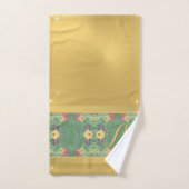 Serviette Monogramme couleur Floral et laiton (Serviette à main)