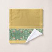 Serviette Monogramme couleur Floral et laiton (Gant de toilette)